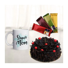 Half Kg Chocolate Fantasy Cake, Photo Mug, With Set Of 4 Temptations